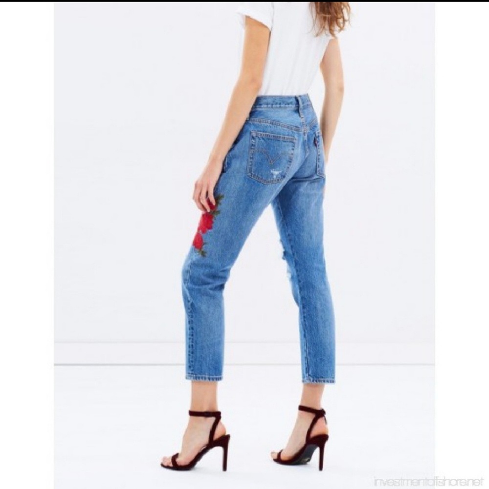 Levi's 501 Floral Jeans - Picture 3 of 8